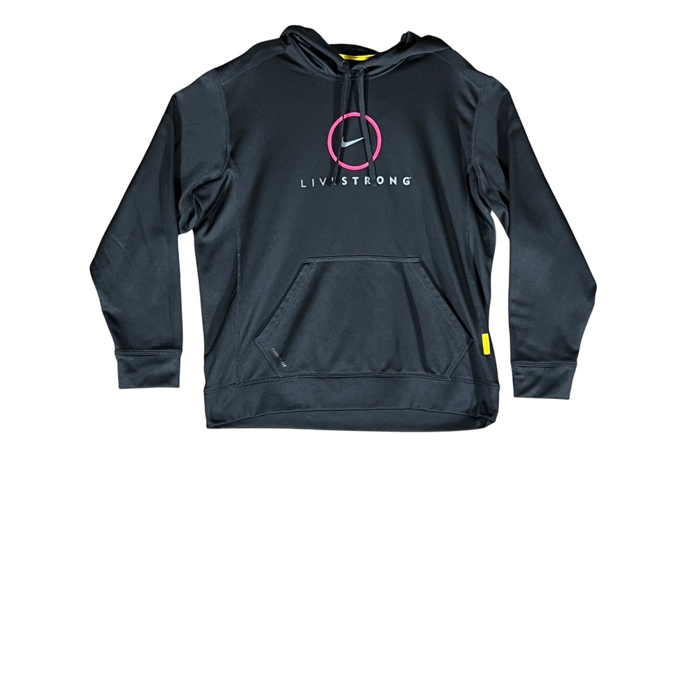 Nike Livestrong Therma-FIT Hoodie Mens Large Black‎